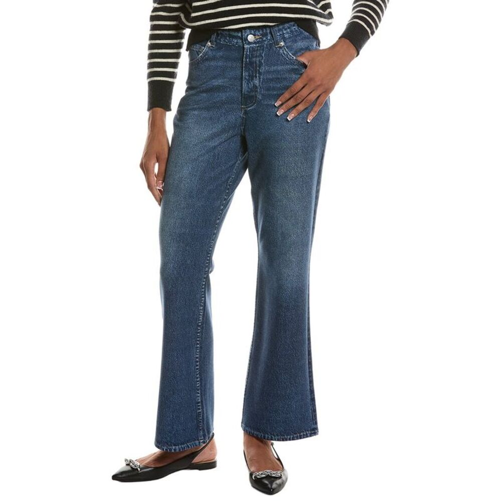7 For All Mankind Womens  Luxeweave Denim Print Pant, Blue